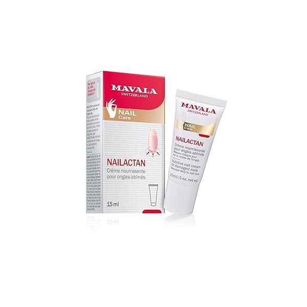 Mavala Nutritive Nail Cream Nailactan for Damaged Nails | Care with Restorative Ingredients Longer, Healthier Strengthener + Hardener 0.5 oz