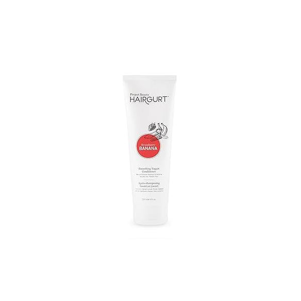 Strawberry Banana Smoothing Hair Mask for Color-Treated and Extremely Dry Damaged - Professional Deep Conditioning Treatment Intense Hydration Frizz Control Sulfate-Free 6 oz
