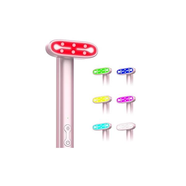 Acne Light Therapy Wand Red for Face - ROSIONG LED Facial Skin Blue Device at Home