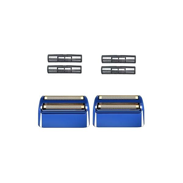 2 Pack Shaver Replacement Foil and Cutters Compatible with BaBylissPRO Double FXFS2 Metal foil Replacement,Silver
