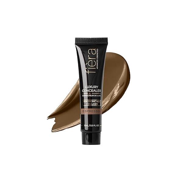 Fièra Luxury Concealer & Foundation with Anti-Aging Ingredients - Full Coverage for Dark Circles, Wrinkles, Fine Lines, and Spots, All-Day Wear For Mature Skin Neutral Beige, 0.5 FL. OZ. / 15 ML