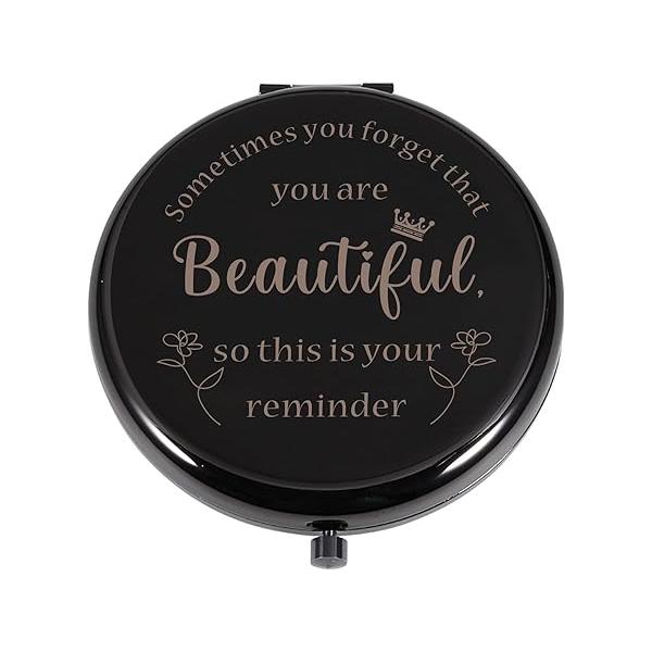 Back to School Supplies for Girls Makeup Compact Mirror Dorm Room Essentials Off College Gifts Her Inspirational Graduation Birthday Daughter Christmas Stocking Stuffer Women