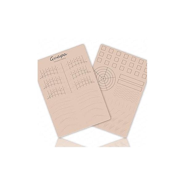 3 PCS Double Side Use Microblading Practice Skin Permanent Makeup Brows Latex for outline and shading techniques (White-3PCS)