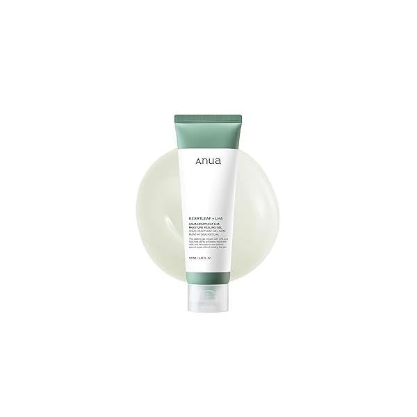 ANUA Heartleaf LHA Moisture Peeling Gel, Gentle Exfoliation, Hydrating Facial Peel, Pore Care, Dead Skin Removal, Natural Cellulose for Soothing, Vegan, Korean Care (120ml/4.05 fl.oz.)