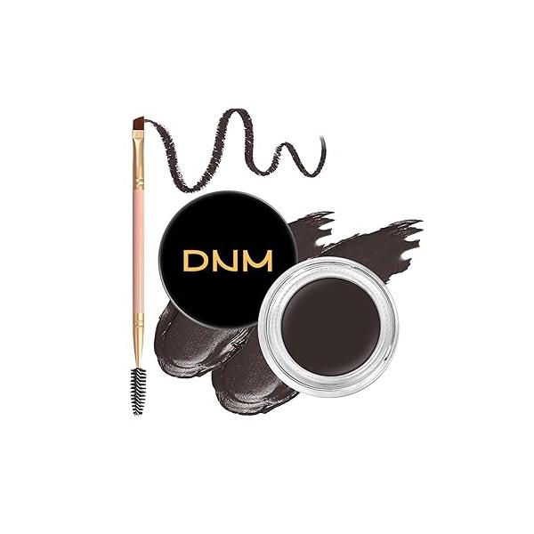 2Pcs Brow Pomade Set with Dual-ended Eyebrow Brush, High pigment Water proof Natural finish Makeup Brush for Women and Girls（10#）