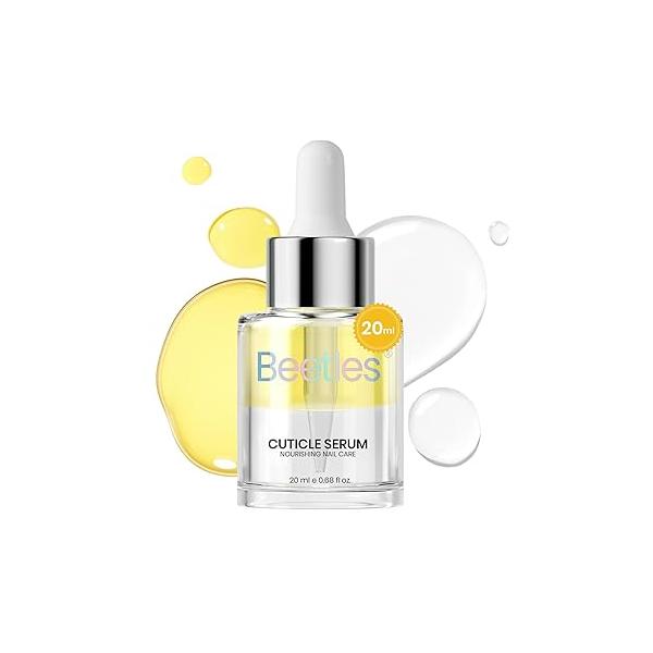Beetles 20ml Cuticle Oil Nail Care for Nail, Hydrating For Repaired Cuticles, Remedy Damaged Skin & Thin Nails Vitamin E, Rice Bran Sweet Almond Oils Softener Repair Gift Her