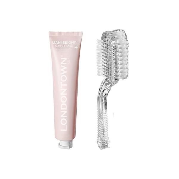 LONDONTOWN Mani Bright Nail Scrub - Brightening Whitener for Hands & Feet to Combat Stains Discoloration Yellow Dullness, 1.5fl oz