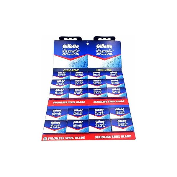 100 Gillette Wilkinson Sword Double Edge Razor Blades