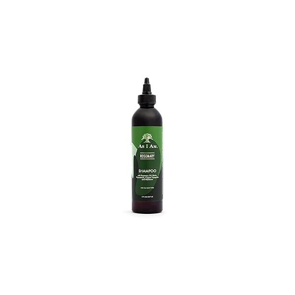 As I Am Rosemary Shampoo 8 oz - Scalp Treatment for Hair Density with Biotin & Saw Palmetto