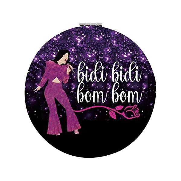 Singer Compact Mirror Bidi Bom Latin Lyric Gift Fans Pocket Makeup Travel (Bidi Mirror)