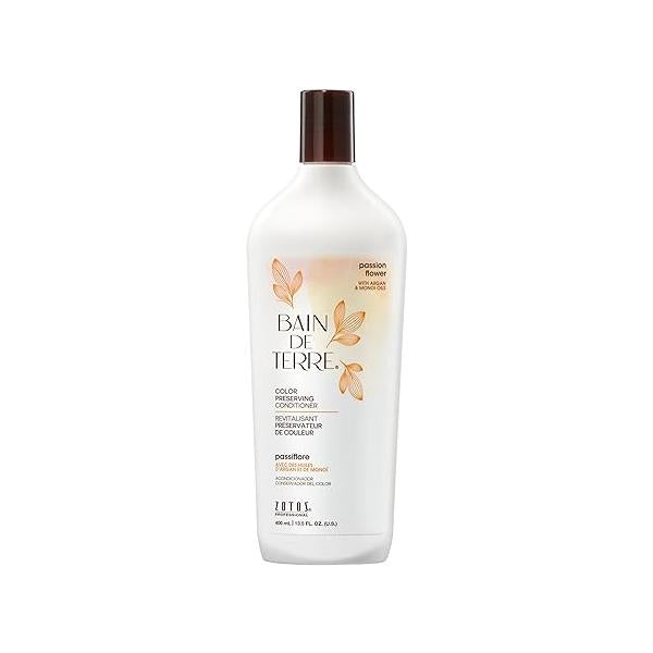 Bain de Terre Passion Flower Color Preserving Conditioner, Luxurious Hydration for Vibrant & Protection from Fading, with Argan Monoi Oils, Paraben-free, Vegan