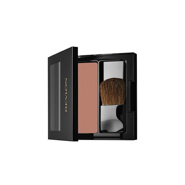Revlon Powder Blush Face Makeup, High Impact Buildable Color, Lightweight & Smooth Finish, 006 Naughty Nude, 0.17 oz