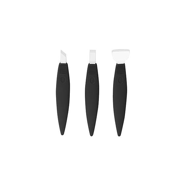 Pedicure Knife Set for Feet, 3Pcs Stainless Steel Tools Ingrown Toe Nail Foot Callus Dead Skin Remover Feet Grooming Care Kit Corn Callus(Black Set)