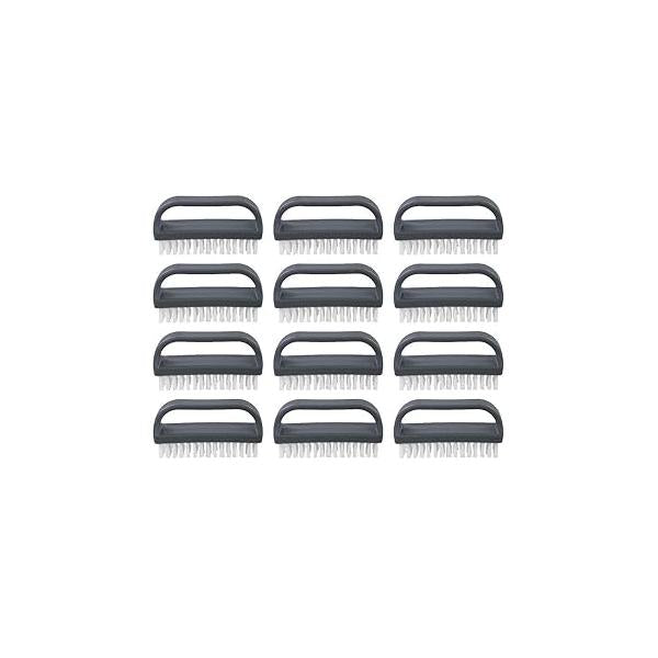 Superio Stiff Nail Brush with Handle 3 Pack Fingernail Scrub Cleaning Brushes for Toes and Nails, All-Purpose Home, Kitchen, Work