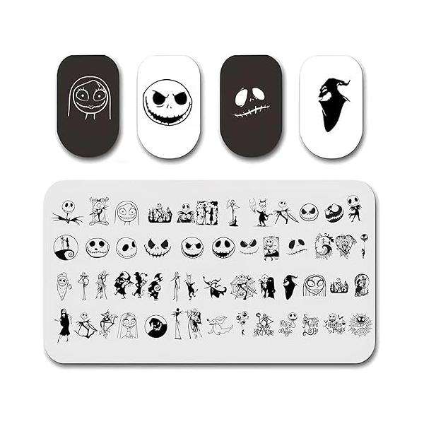 6 Sheets Christmas Nail Stamping Plates Winter Snowflake Snowman Stamper Template Kit Xmas Lights Gloves Bell Gifts Tree Elk Design Decorations Supplies