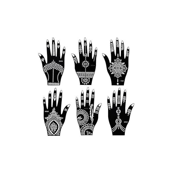 Animal Temporary Tattoo Stencils, Semi Permanent Stencil Fake Tattoos for Men Women Body Art, 6-Sheet