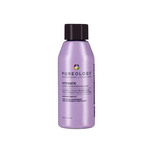 Pureology Hydrate Conditioner - For Dry or Color-Treated Hair, Restores Moisture & Softness, Seals In Hydration, Color-Safe, Vegan