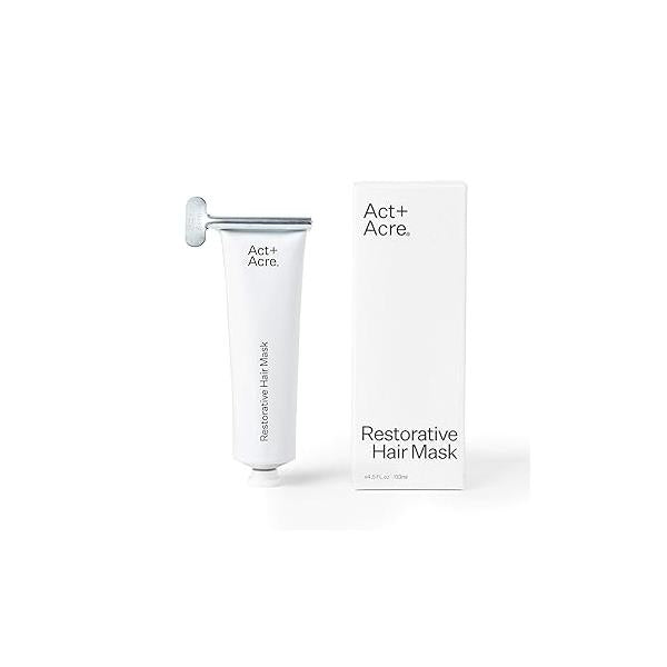 Act+Acre Restorative Conditioning Hair Mask - Cold Processed Treatment for Hydrating Dry and Damaged Moisturizing Silicone Free Masks (4 Fluid Ounces)