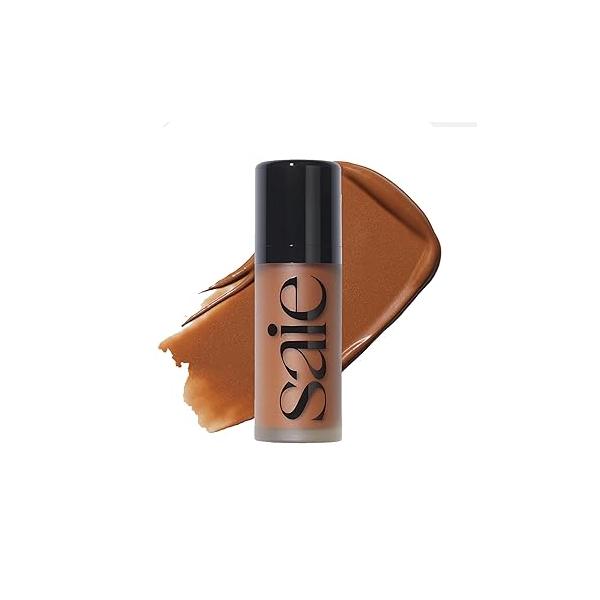 Saie Dew Bronze - Hydrating Liquid Bronzer Stick For a Sun Kissed Glow Contour Infused with Nourishing Skin Care Ingredients Sculpted Face Makeup Essential Sand (0.4 oz)