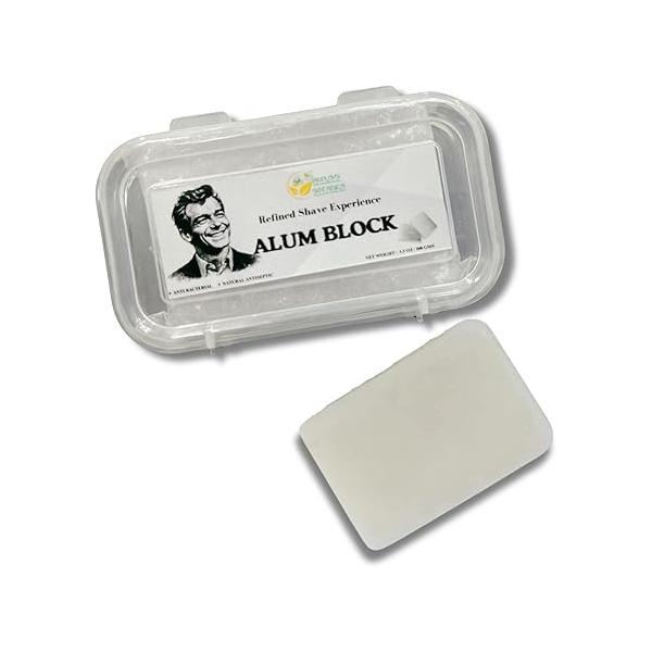 Alum Block for Shaving Soothing Aftershave Solution Men - Stops Bleeding from Nicks & Cuts Fitkari Stone Skin Care 3.5 oz Piedra de Alumbre by Herbs Botanica