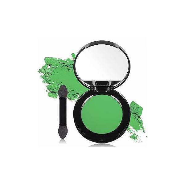 MEICOLY White Single Eyeshadow with Mirror,Matte Eye Shadow for Halloween Makeup,Pressed Powder Eyeshadow,Matte Shade Eyelid Color Makeup Women Girls,High Pigment,Long Wear,Waterproof,Natural