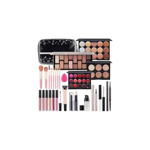 Makeup Kit For Women Full kit, Set Teen Girls Eyeshadow Lip gloss Lipstick Make up Brushes Eyebrow Eyeliner Pen Liquid Concealer Foundation Primer makeup bag