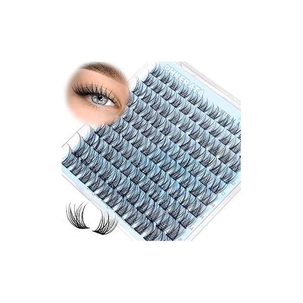 Natural Lash Clusters Wispy Eyelash 110 pcs Cluster Extensions C Curvature Individual Lashes 10-16 mm Mix Length Look with Thin Band