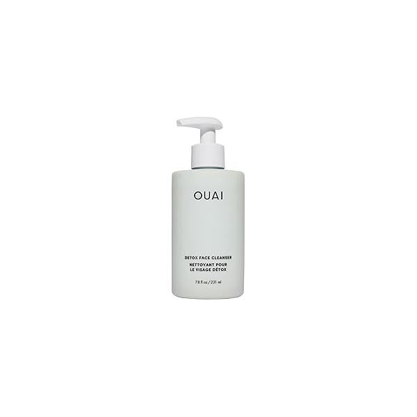 OUAI Detox Facial Cleanser - Deep Cleansing Face Wash with Glycolic Acid, Niacinamide & PHA Removes Sweat, Dirt Oil Without Drying Gentle for Post-Workout (7.8 Fl Oz)