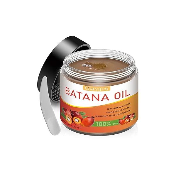 Batana Oil for Hair Growth - Dr Sebi 100% Pure Organic Natural Ingredients From Honduras Prevents Loss, Enhances Thickness, Restores Dry Damaged Hair, Spoon Kit Included
