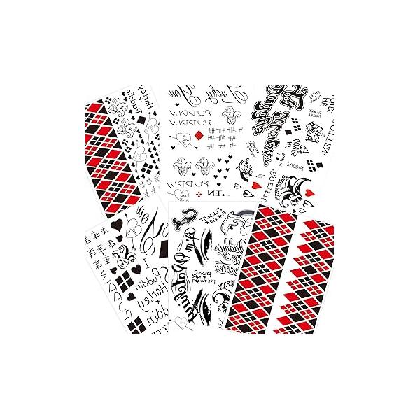 Women Tattoos, 6 Large Sheets Halloween Fake Temporary Tattoo Stickers for Girls Kids Costume Party Makeup