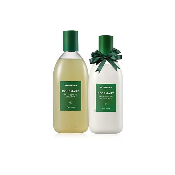 AROMATICA Rosemary Hair Thickening Conditioner 13.53oz/400ml, Vegan for damaged hair and dry - Moisturizing For Men Women