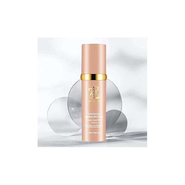 Match Cosmetics Foundation 4 in 1-Light Spectrum,4 1 Liquid with SPF 50+, Concealer Cosmetic Lightweight Makeup, Longwearing & Waterproof for Makeup