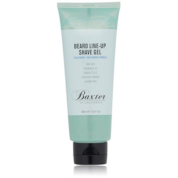 Baxter of California Beard Line-Up Shave Gel for Men |Non-Foaming | Paraben-Free 3.4 fl. Oz.