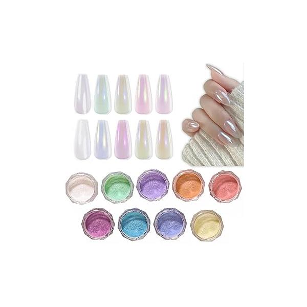 Holographic Mirror Gold Nail Chrome Powder Effect Metallic Dust Sequins UV Gel Pigment for Art Decoration, Nails