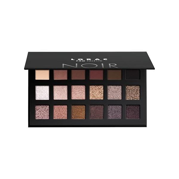 LORAC PRO Matte & Shimmer Eyeshadow Palette, Metallic High Pigmented, Mirror Compact
