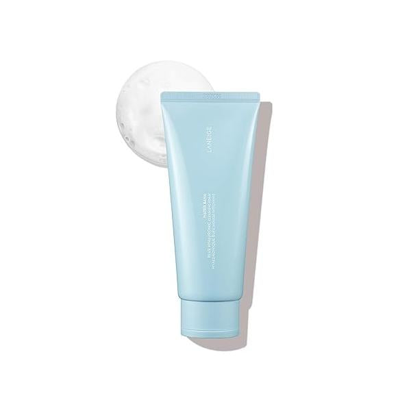 LANEIGE Water Bank Cleansing Foam: Hyaluronic Acid, Papain, Visibly Smooth and Soften