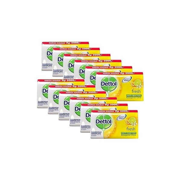 Dettol Anti-Bacterial Bar Soap, Re-Energize Fresh, 110 Gr / 3.88 Oz (Pack of 12)