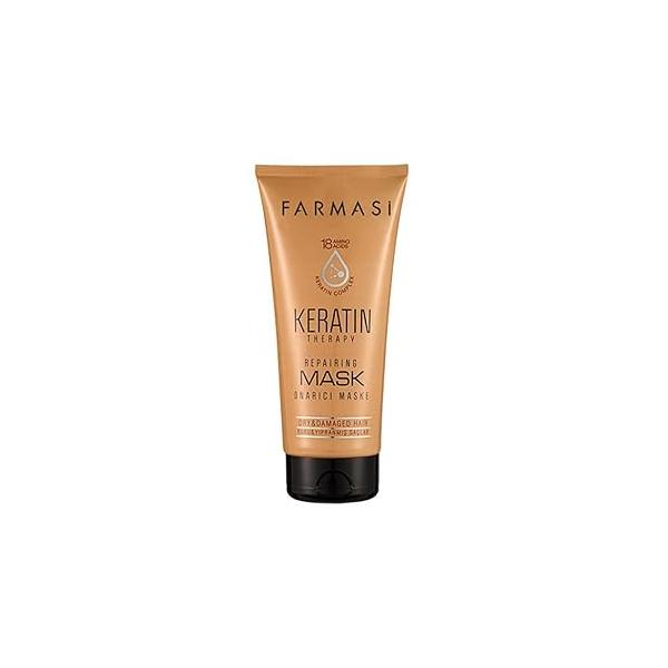 FARMASI Professional Keratin Therapy Repairing Hair Mask, Dry Damaged Color Treated Restore, All Types 6.7 fl. oz / 200 ml