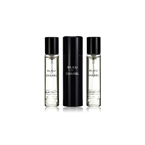 Chanel Bleu De Eau Toilette Travel Spray & Two Refills - 3x20ml/0.7oz
