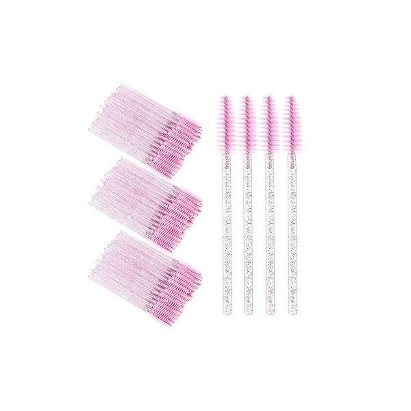300 Pcs Disposable Mascara Wands for Eye Lash Extension, Clear Spoolies Eyelash/Eyebrow Brush