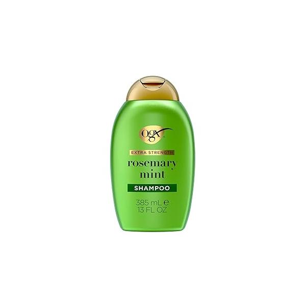 OGX Extra Strength Refreshing Scalp + Rosemary Mint Shampoo, Clarifying Wash Visibly Helps Remove Oil & Residue to Clear Away Buildup, Sulfate-Free Surfactants, 13 fl. Oz