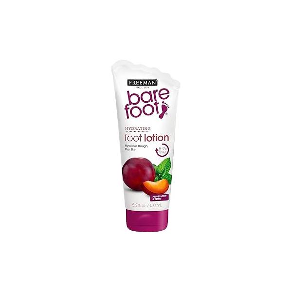 Freeman Bare Foot Smooth + Nourished Skin, Peppermint & Plum 5.30 oz (Pack of 2)