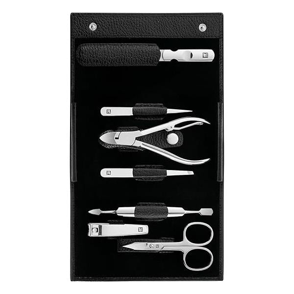ZWILLING Beauty Classic INOX Manicure and Pedicure Nappa Leather Case with Snap Closure, Nail Care Kit, 8-Piece, Premium Travel Red
