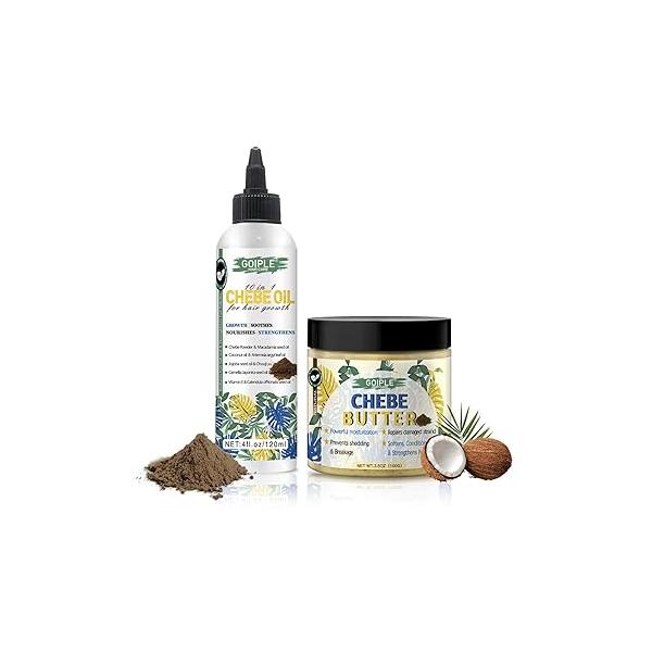 Chebe Hair Growth Oil and Butter for Deep Moisturization - All Types, Men Women