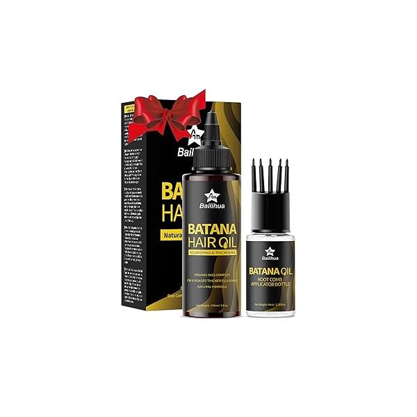 Beard Growth Oil Kit Batana Hair for Nourishing & Thickening with Root Comb Applicator Gift Women Men Stock fillers