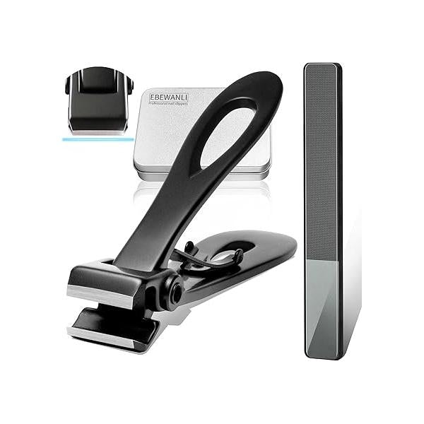 Straight Nail Clipper, 17mm Wide Jaw Opening Extra Large Toenail Clippers for Thick Nails or Tough Fingernail & Ingrown Toenail, Heavy Duty Seniors, Men, Adult