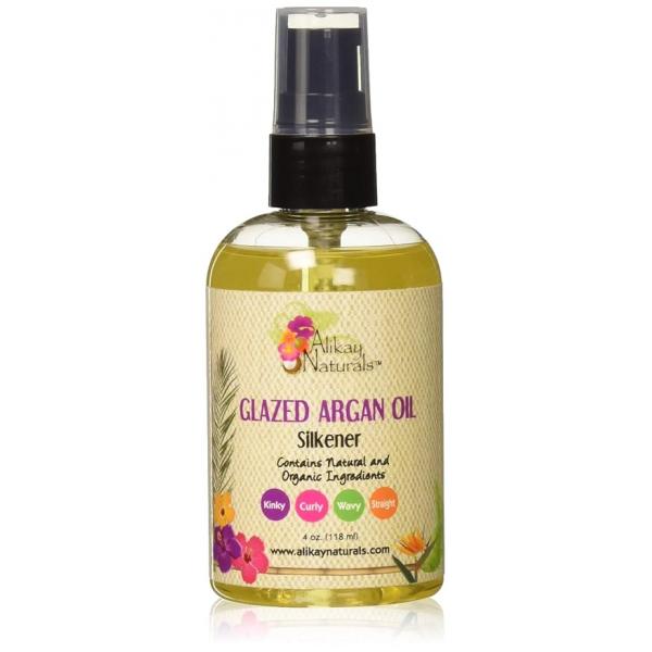 Alikay Naturals Glazed Argan Oil Silkener Natural Oil, Sweet Almond 4 Ounce