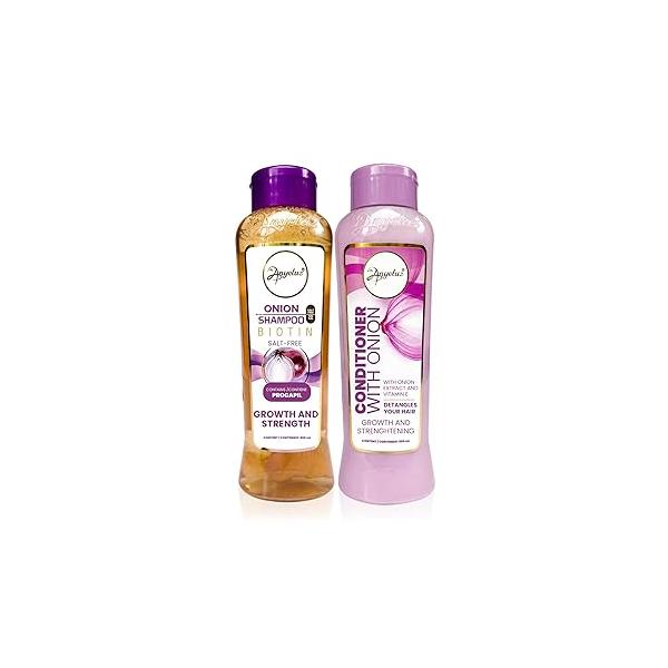 Anyeluz Onion Shampoo and Conditioner Set - Enriched with Extract Biotin, Cleanses Reduces Oiliness, Strengthens Revitalizes, Suitable for All Hair Types