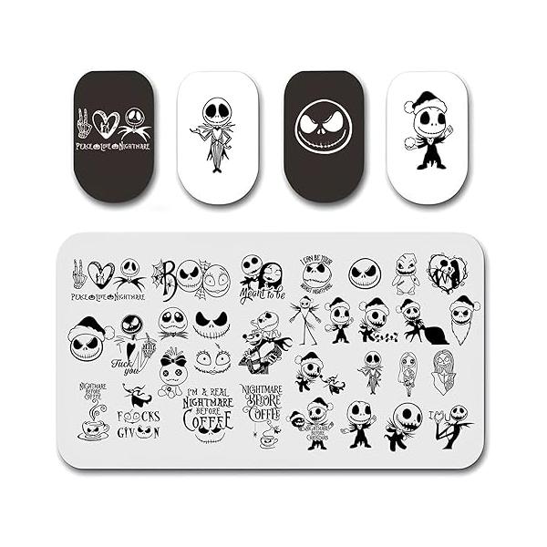 6 Sheets Christmas Nail Stamping Plates Winter Snowflake Snowman Stamper Template Kit Xmas Lights Gloves Bell Gifts Tree Elk Design Decorations Supplies