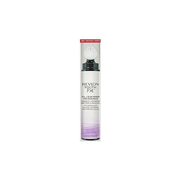 REVLON Fill + Blur Primer, 0.33 Fl Oz, White, Liquid, Lightweight, Hydrating, Universal Shade for All Skin Tones, Face/Neck